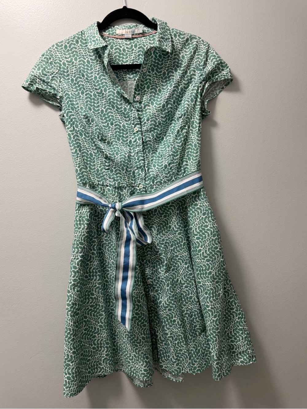 Boden green shirt dress